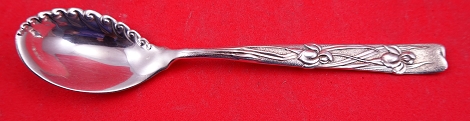 Sorbet Spoon ruffled w/ iris  5 1/4